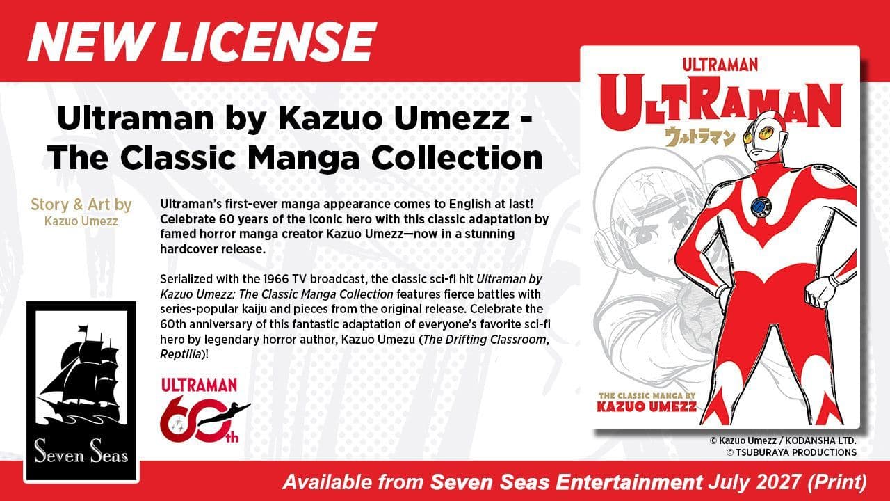 Seven Seas to Release Classic Ultraman Manga by Kazuo Umezz